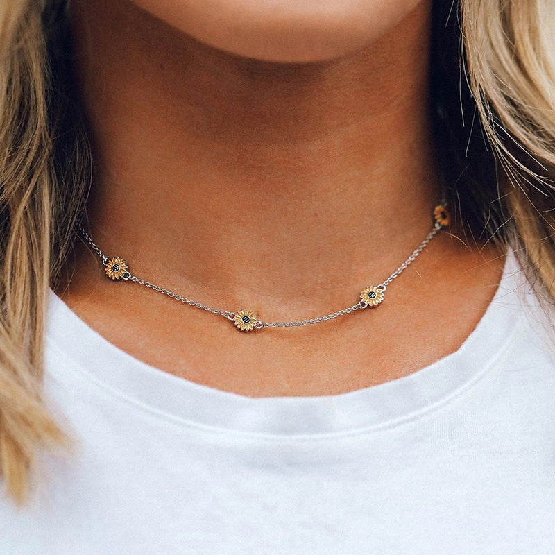 Böhmische Sonnenblumen-Halskette | Shop Nory