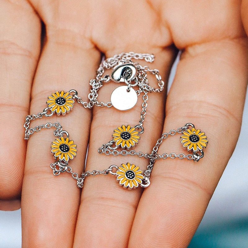 Böhmische Sonnenblumen-Halskette | Shop Nory