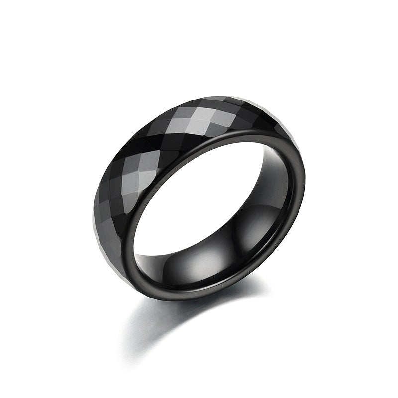 Herren Ring mit glänzendem facettiertem Design Shop Nory