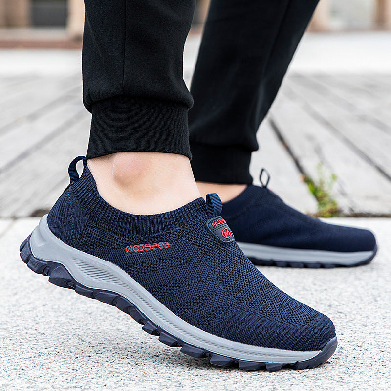 Damen Atmungsaktive Slip-On Freizeitschuhe mit elastischem Obermaterial Shopnory