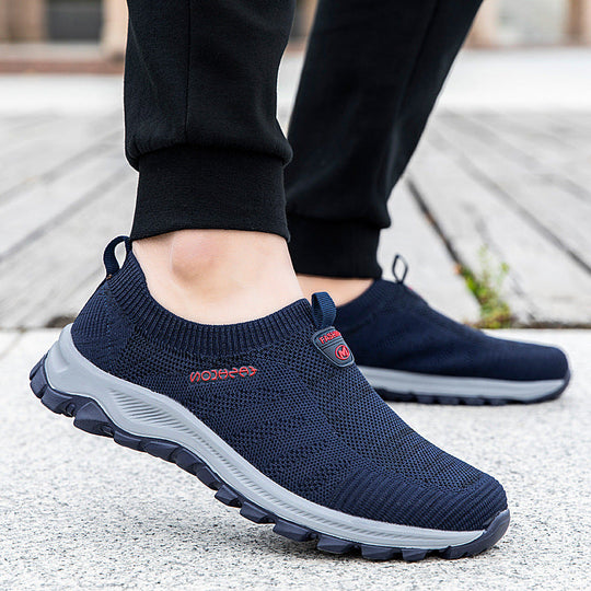 Damen Atmungsaktive Slip-On Freizeitschuhe mit elastischem Obermaterial Shopnory