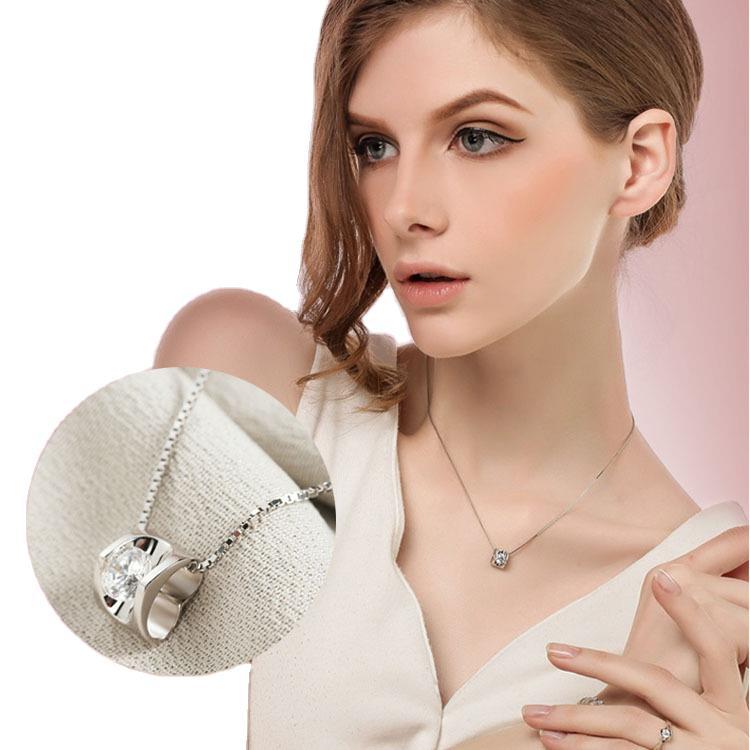 Damen Halskette mit luxuriösem Zirkonia-Anhänger und elegantem Design Shop Nory