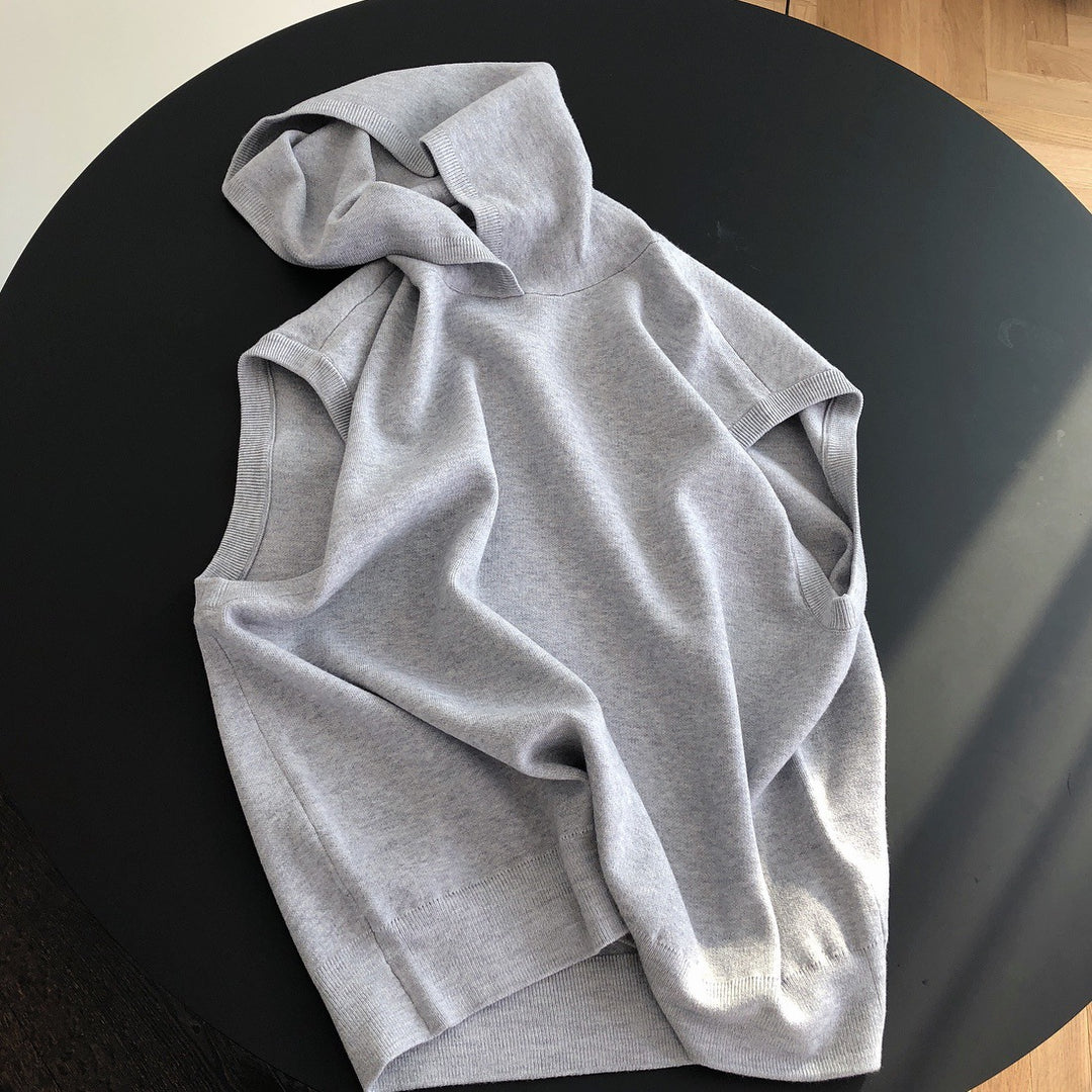 Damen Ärmellose Kapuzenstrick‑Weste im Oversize‑Cut aus feinem Strick Shop Nory
