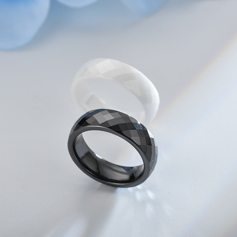 Herren Ring mit glänzendem facettiertem Design Shop Nory