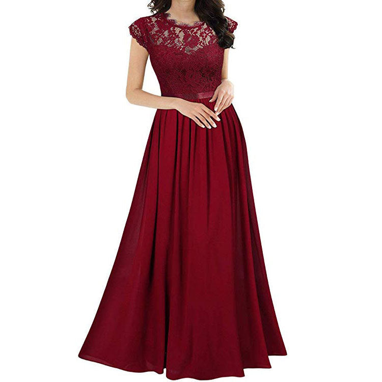 Chiffon Brautjungfernkleid mit Herz Ausschnitt, Fußlänge