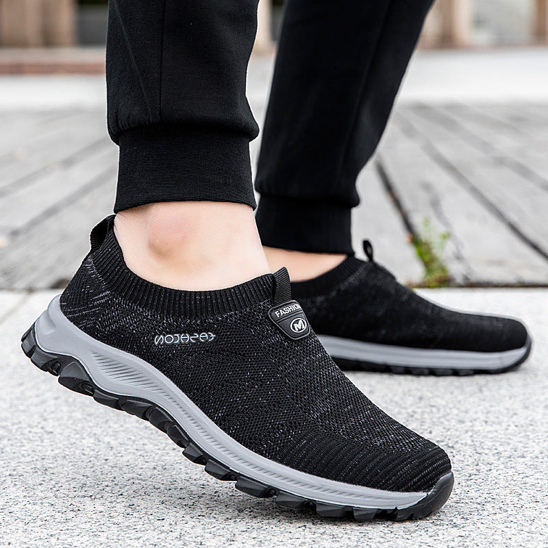 Damen Atmungsaktive Slip-On Freizeitschuhe mit elastischem Obermaterial Shopnory