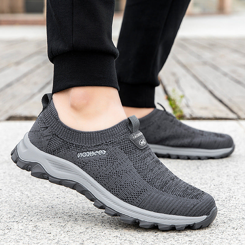 Damen Atmungsaktive Slip-On Freizeitschuhe mit elastischem Obermaterial Shopnory