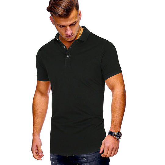 Herren Poloshirt mit hochwertigem Baumwollmix und modernem Stehkragen