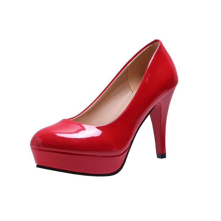 Damen Hochwertige Lackleder-Pumps mit komfortablem Plateau
