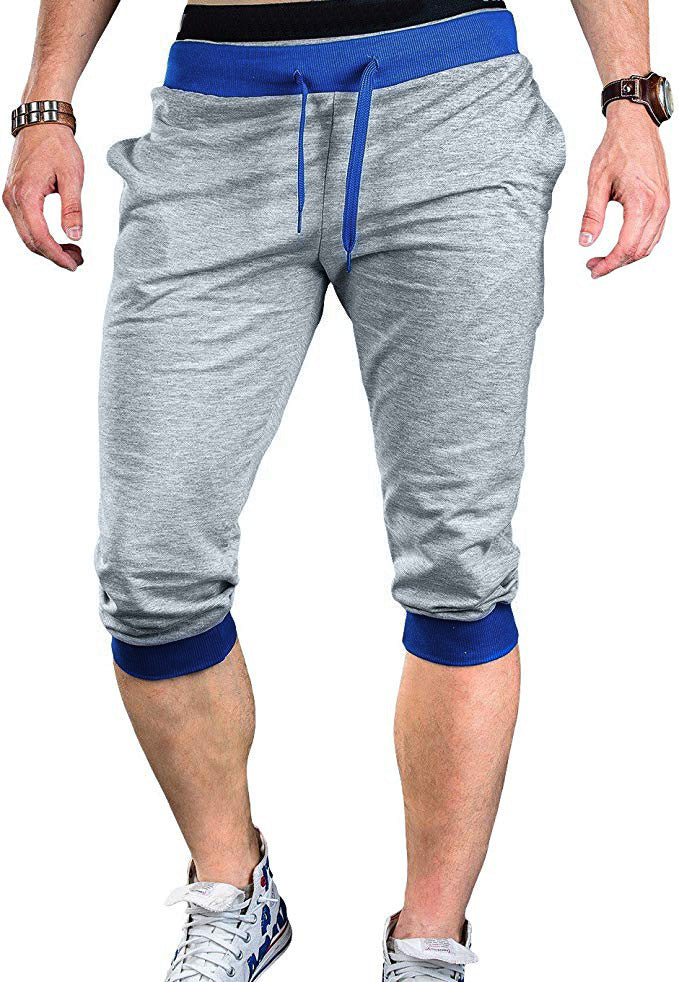Herren Sportliche Capri-Hose mit elastischem Bund und modischen Kontrastakzenten