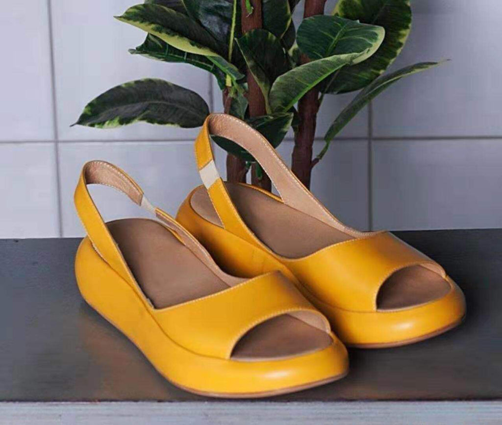 Damen nan Slingback-Pantolette mit ergonomischem Memory-Fußbett und leichter Plateausohle