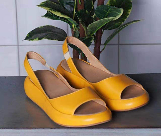 Damen nan Slingback-Pantolette mit ergonomischem Memory-Fußbett und leichter Plateausohle