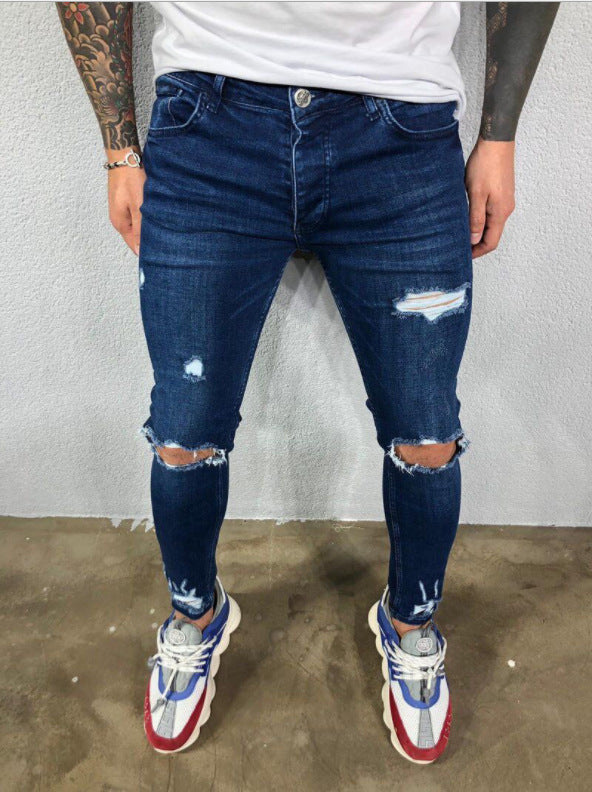 Herren Slim Fit Jeans mit modischen Rissen