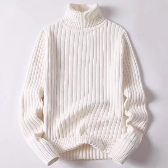 Herren-Strickpullover aus Baumwolle mit Stehkragen