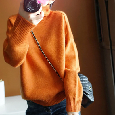 Damen-Kaschmirpullover mit Rollkragen