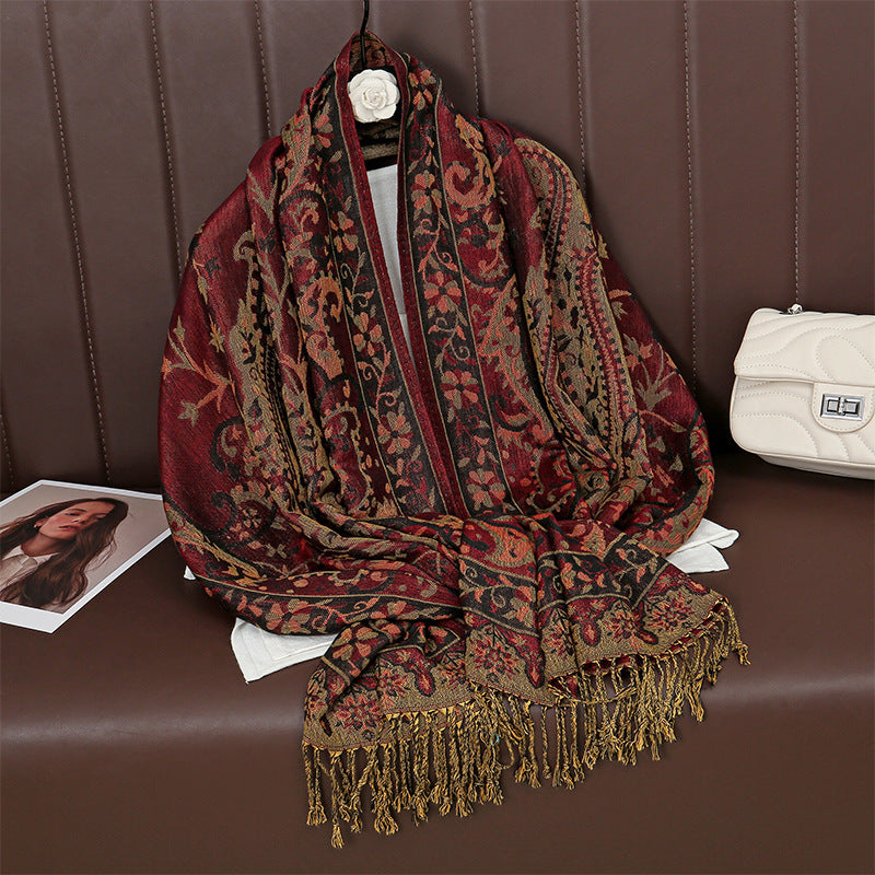 Elegante Stola mit Jacquard-Muster