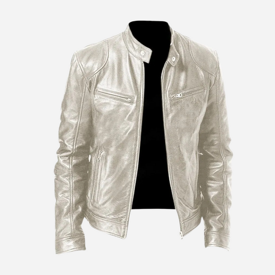 Stylische Moto-Lederjacke