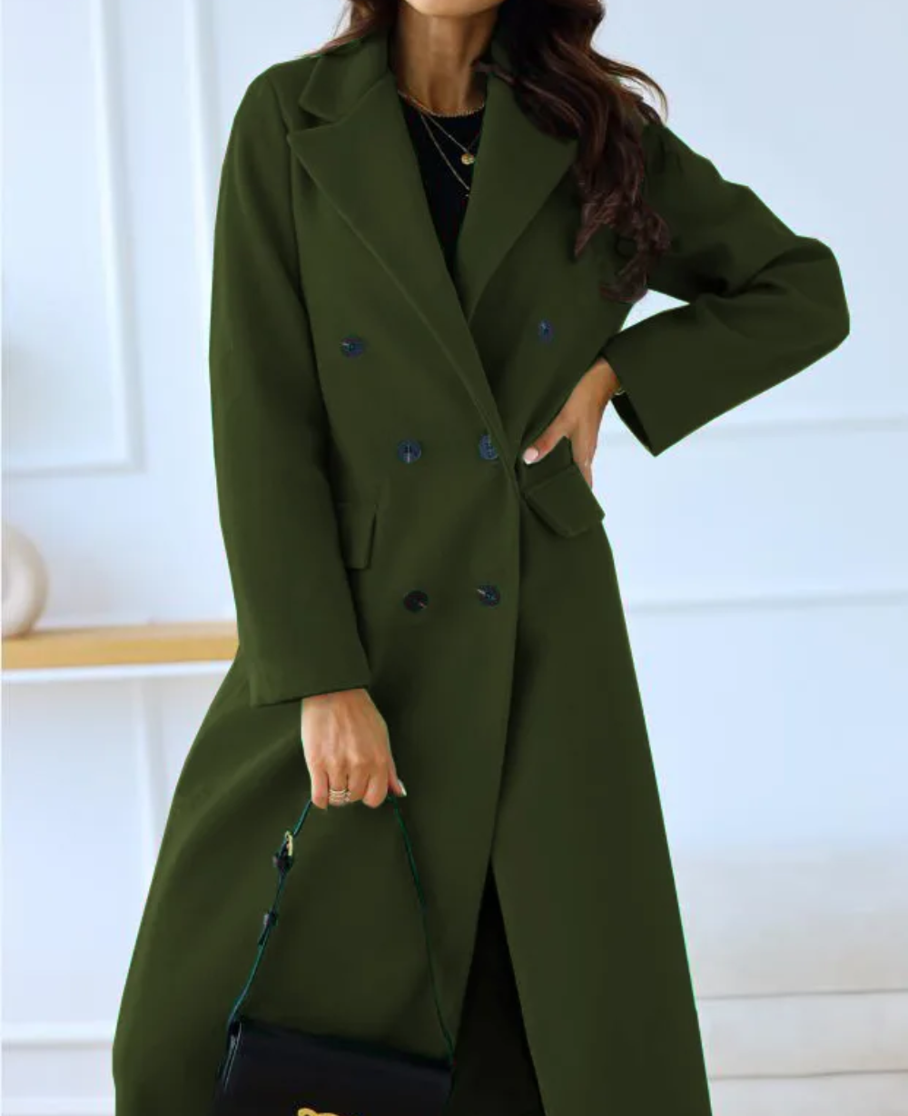 Lange Elegante Taillierte Trenchcoat Für Damen | Perfekt Für Herbst Und Winter