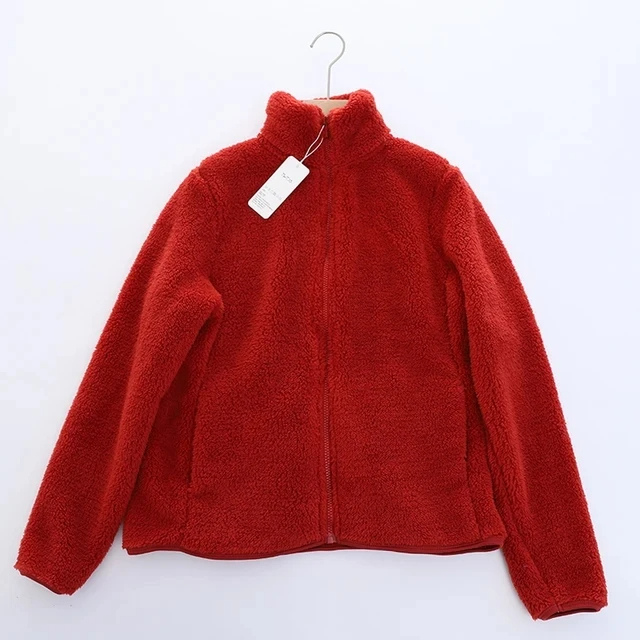 Weiche Sherpa Zip Up Hohe Kragenjacke, Fleeceweste