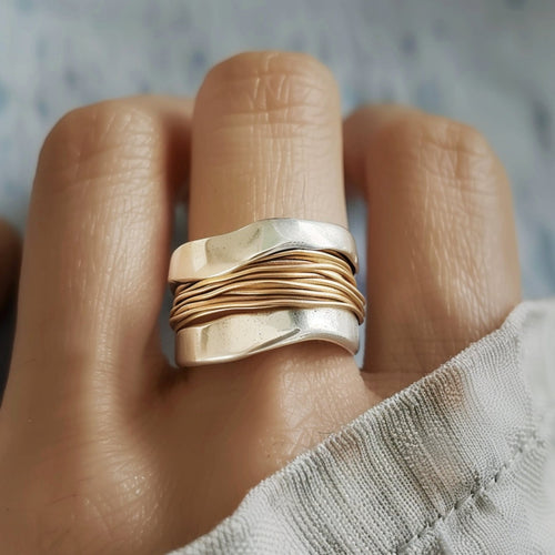 Silbergoldfädenring | Shop Nory