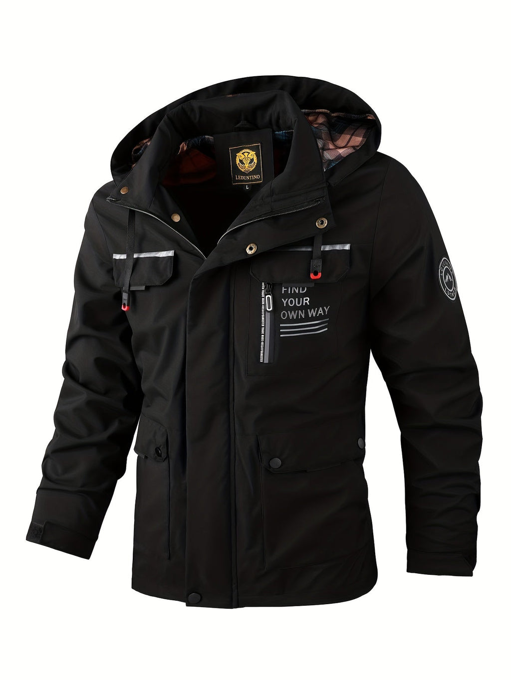 Herren Kapuzen Utility Jacke