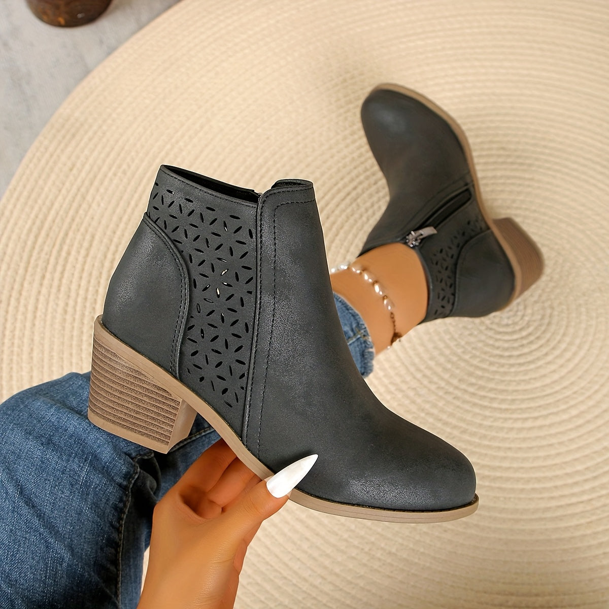 Damen-Stiefeletten aus Leder, orthopädisch & komfortabel