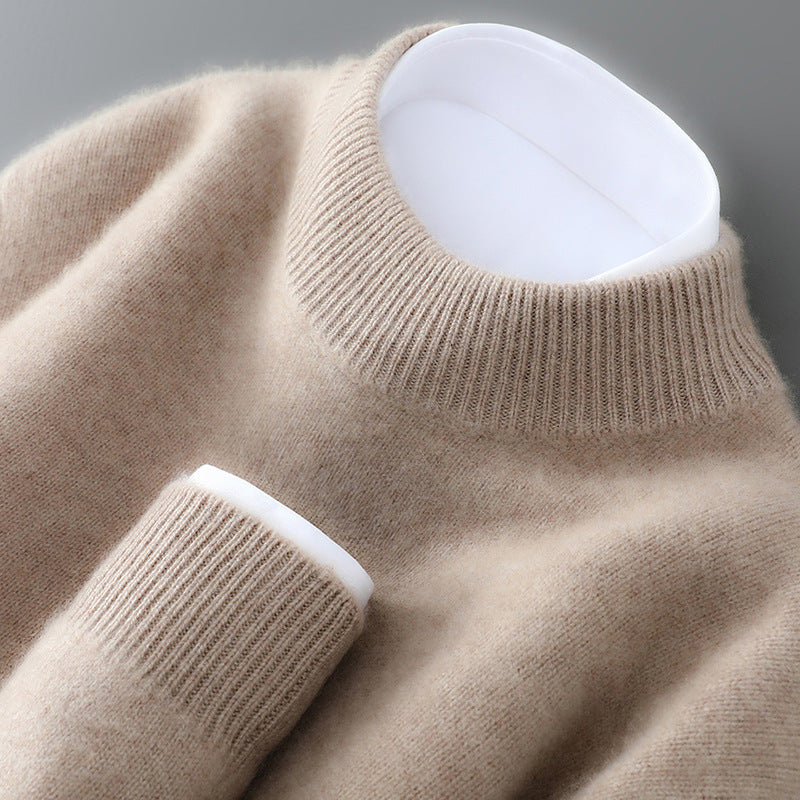 Halbhoher Kragen Strickpullover für Herren