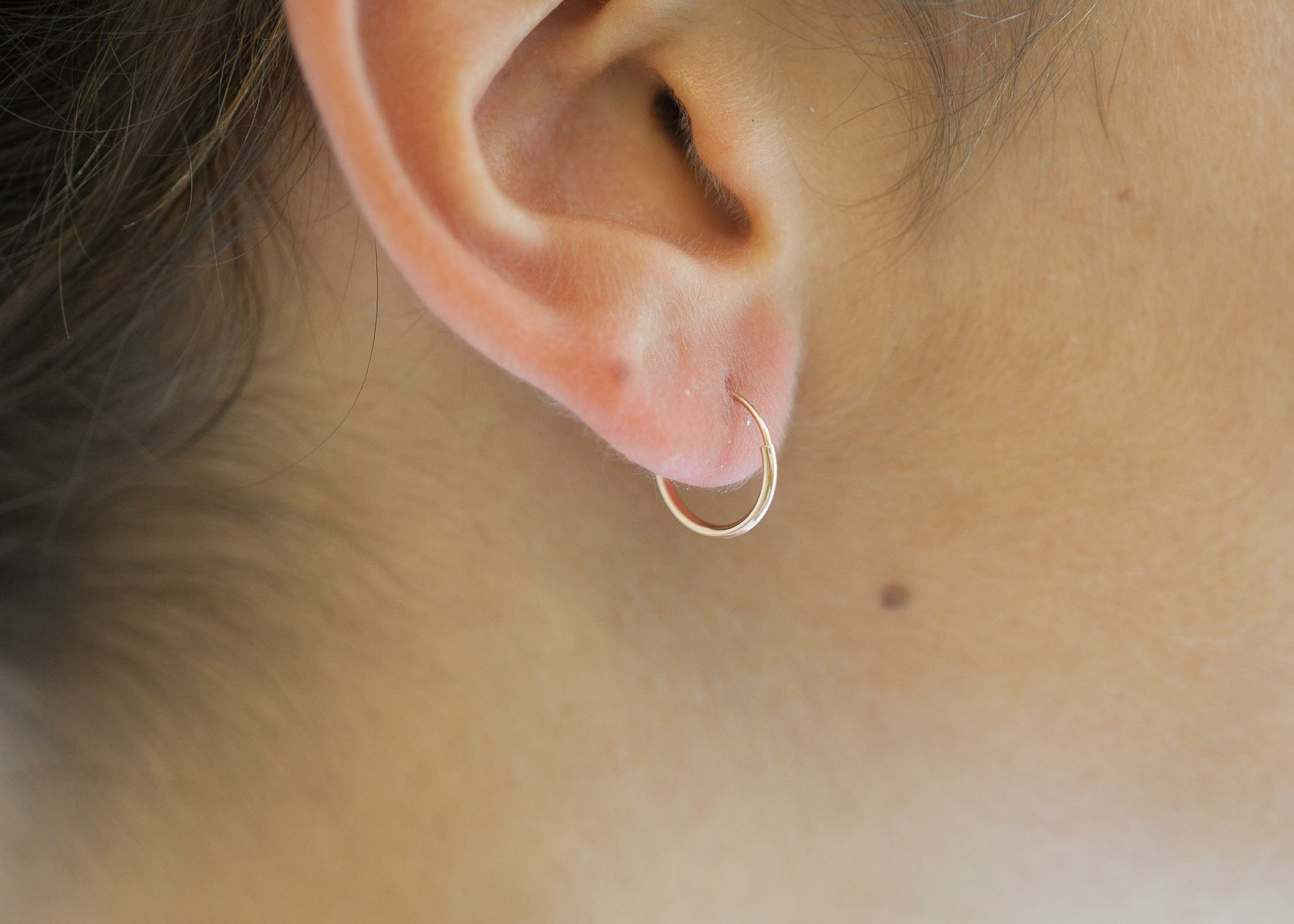 Kleine Ohrringe Creolen 13mm Rosévergoldet | Shop Nory