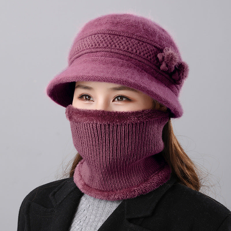 Damen Glockenhut und Schal Set, warm, für Herbst und Winter