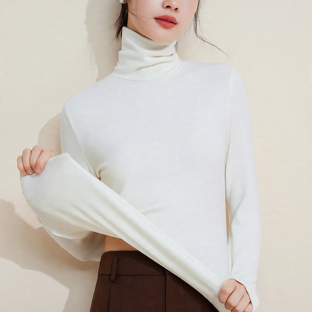 Damen-Rollkragenpullover, wärmend, Strick
