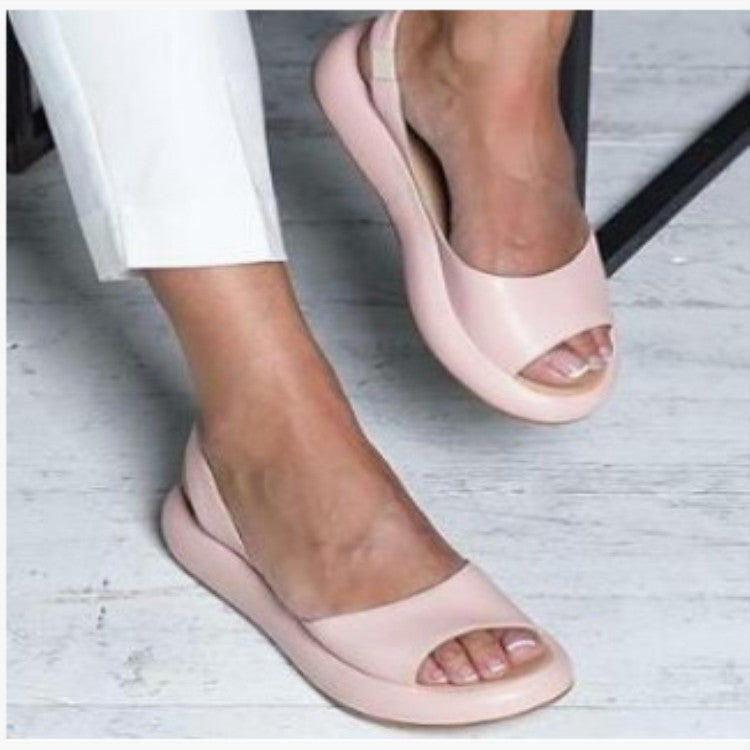 Damen nan Slingback-Pantolette mit ergonomischem Memory-Fußbett und leichter Plateausohle