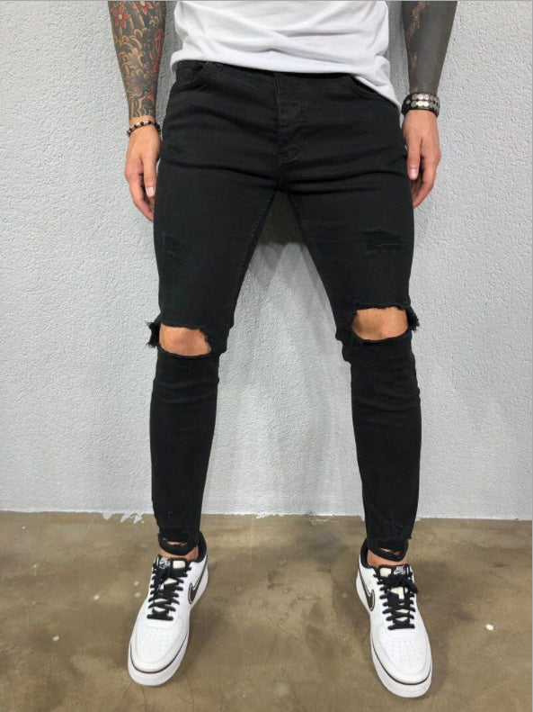 Herren Slim Fit Jeans mit modischen Rissen