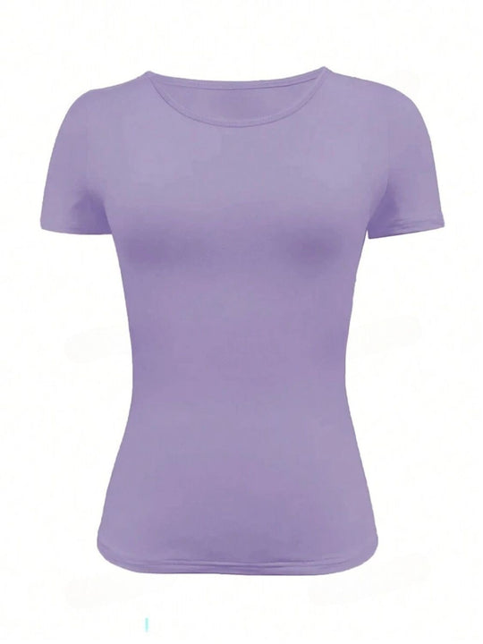 Rundhalsausschnitt Kurzarm T-Shirt