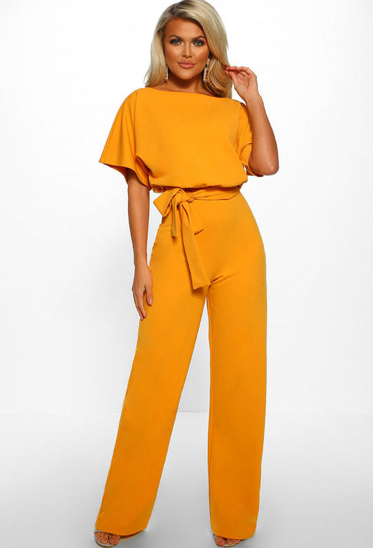 Damen elegantes Set bestehend aus fließender Bluse und weit geschnittenen Hosen