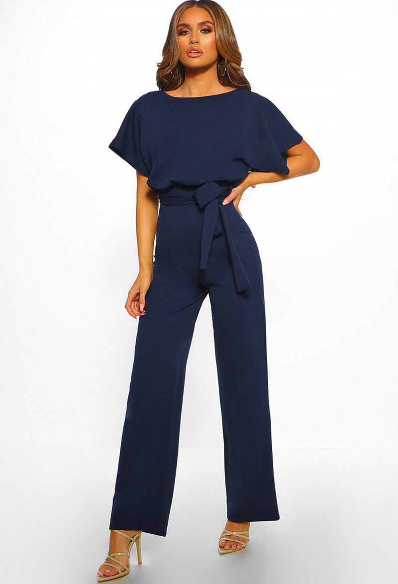 Damen elegantes Set bestehend aus fließender Bluse und weit geschnittenen Hosen