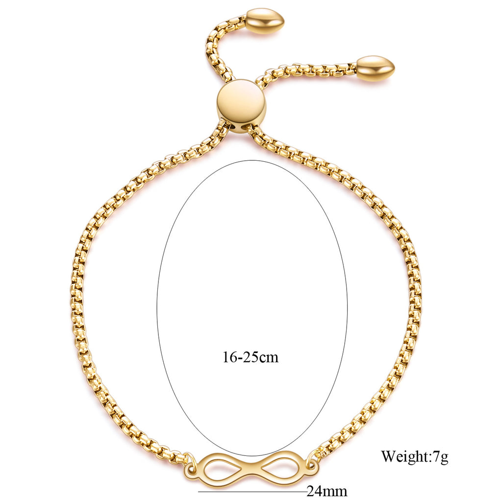 Damen Armband mit infinity-Symbol und verstellbarem Zugverschluss Shop Nory