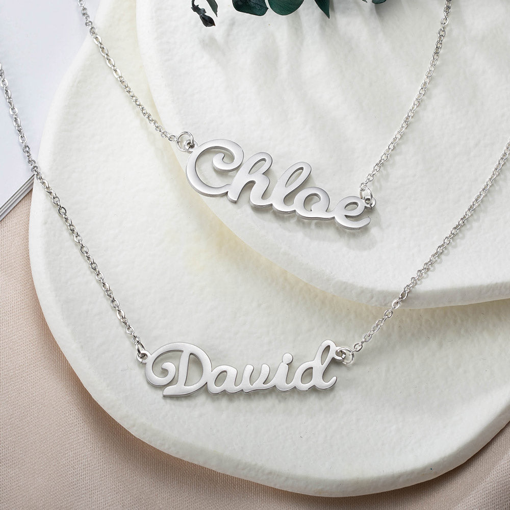 Schöne Edelstahl Doppel-Schicht Personalisierte Namenskette | Shop Nory