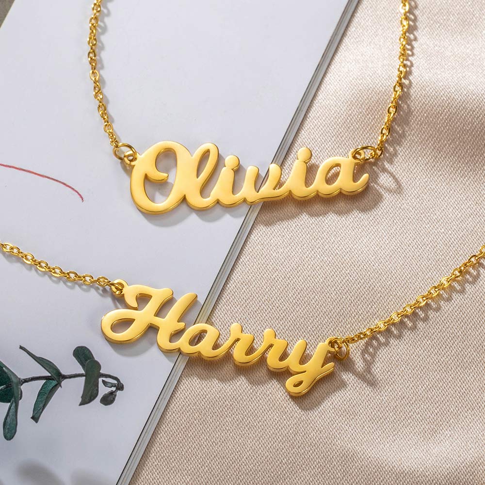 Schöne Edelstahl Doppel-Schicht Personalisierte Namenskette | Shop Nory