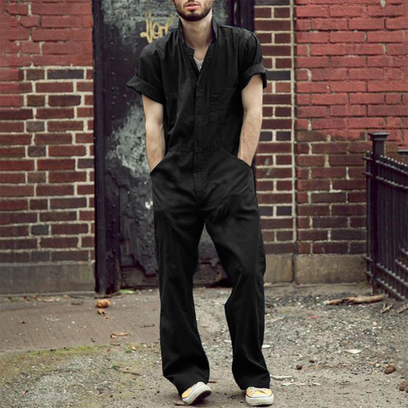 Damen Overall mit kurzem Arm und praktischen Taschen