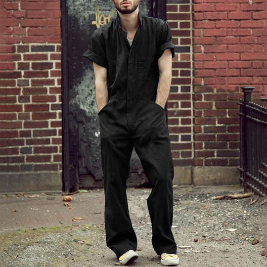 Damen Overall mit kurzem Arm und praktischen Taschen