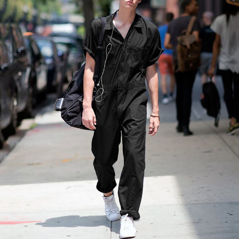 Damen Overall mit kurzem Arm und praktischen Taschen