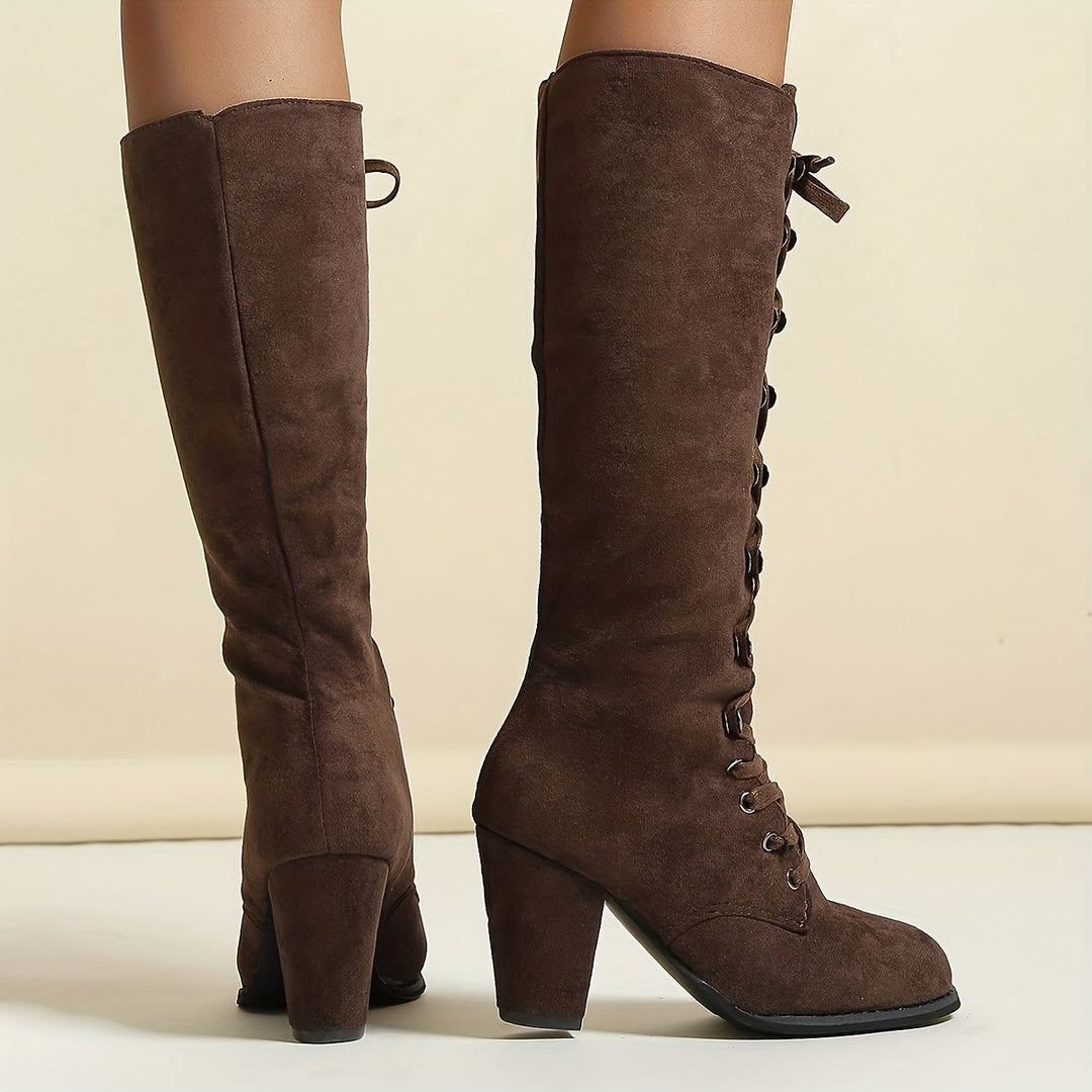 kniehohe, bequeme lange Winterstiefel für Damen