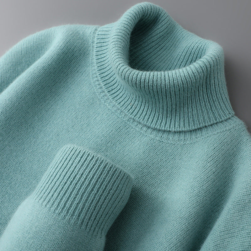 Herren-Wollpullover, Rundhalsausschnitt, 100% Wolle, dick