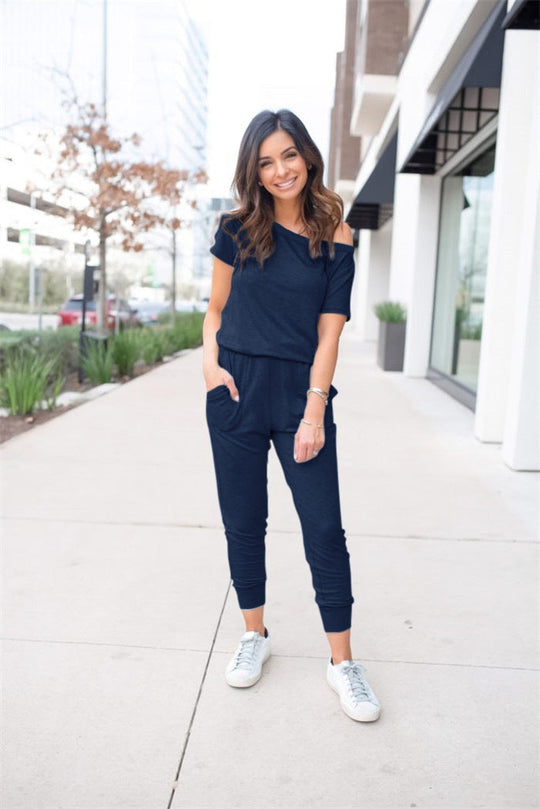 Damen Freizeit-Jumpsuit mit lässigem Schnitt und praktischen Taschen Shopnory