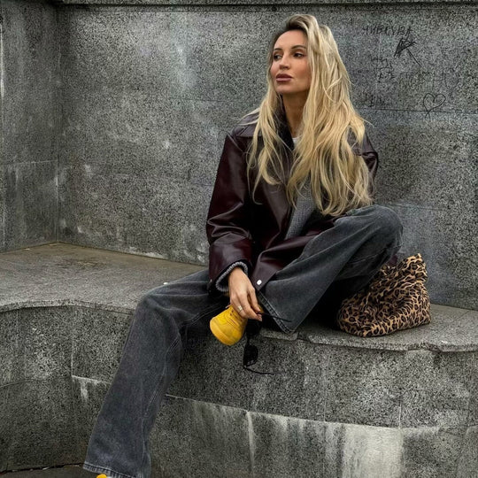 Elegante Lederjacke