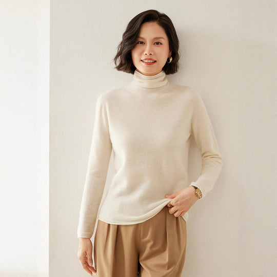 Kaschmir-Pullover mit Rollkragen