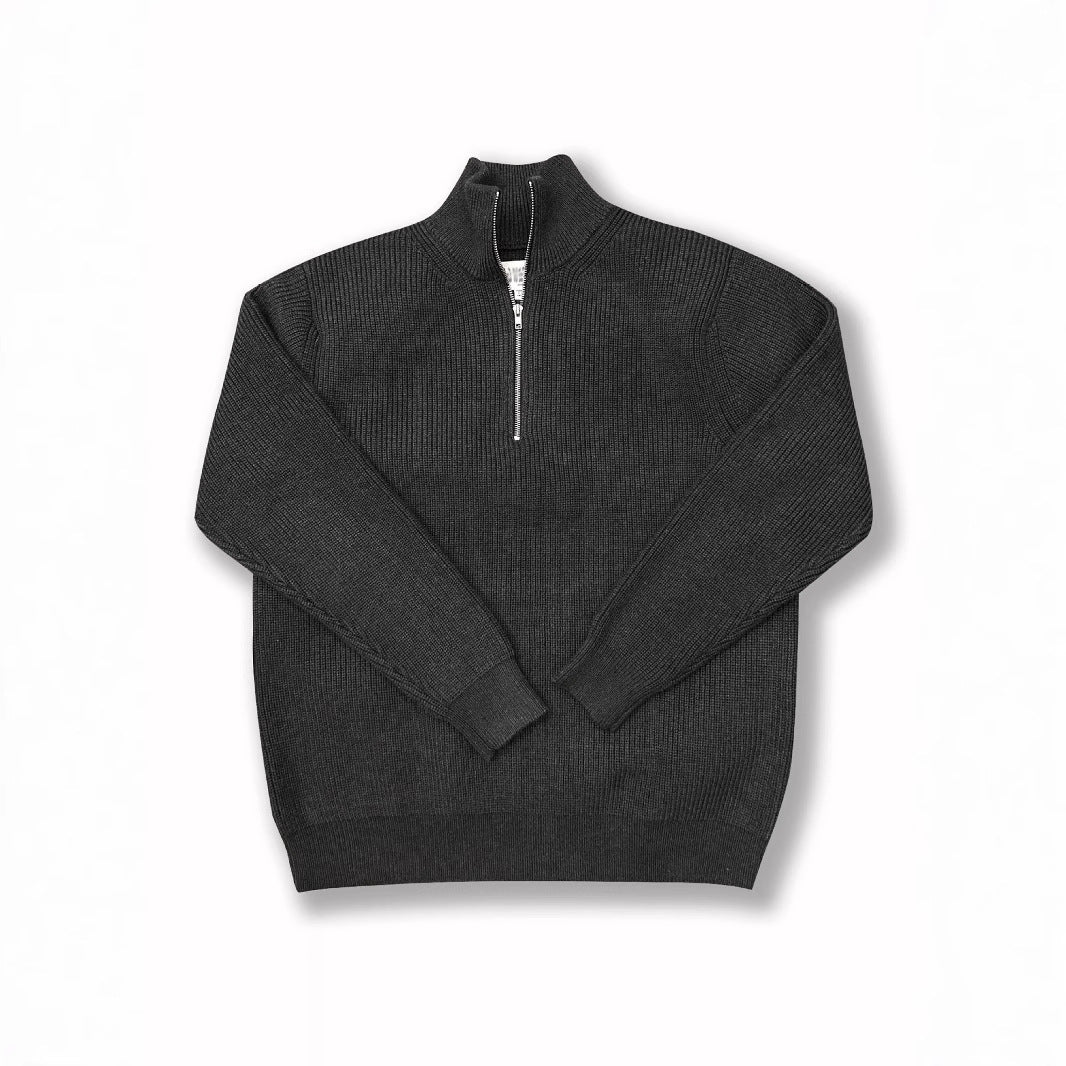 Unisex-Strickpullover mit Reißverschluss