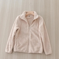 Weiche Sherpa Zip Up Hohe Kragenjacke, Fleeceweste