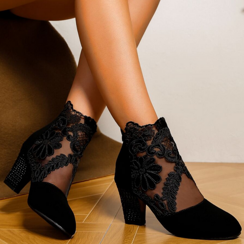 Bestickte High-Heel-Stiefel - Trendy Footwear