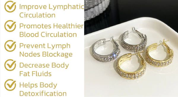 Ohrringe zur Förderung der Lymphaktivität